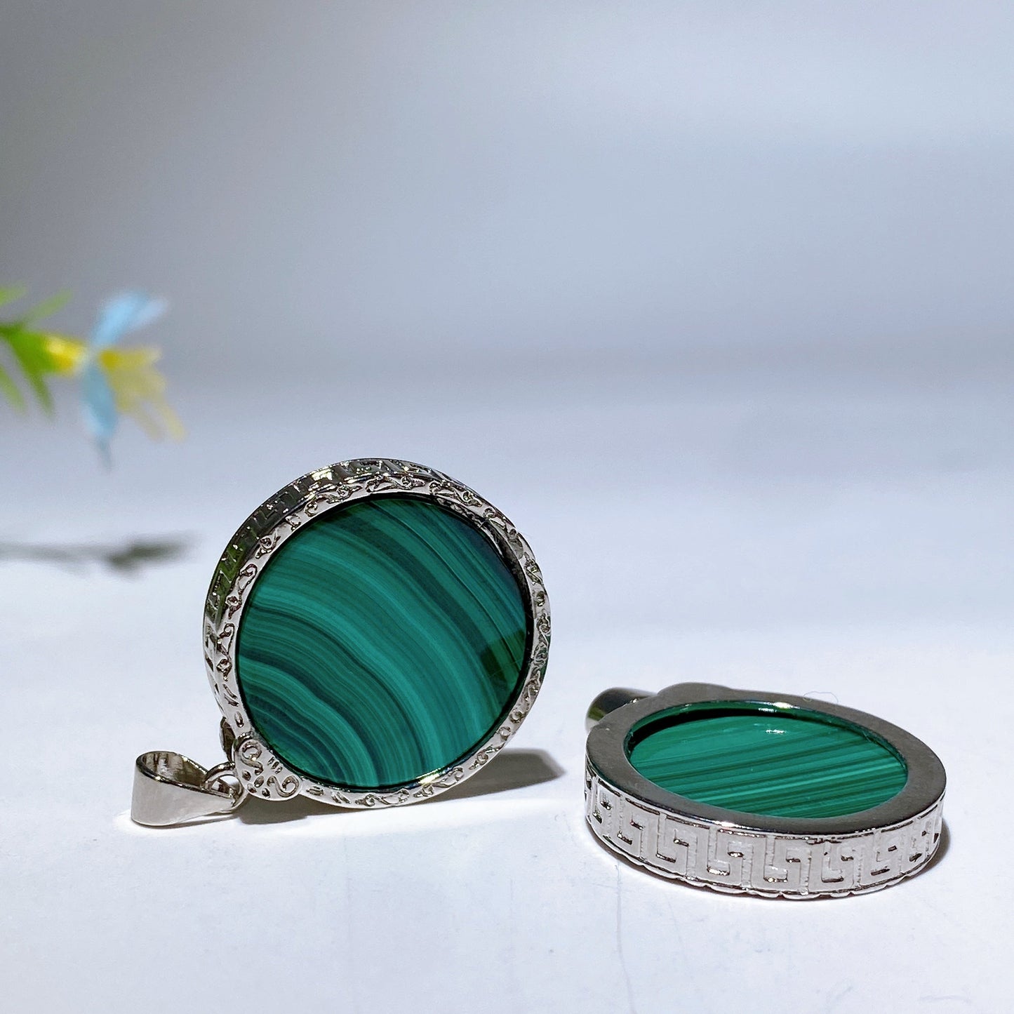 Malachite Round Pendant Crystal Healing Bulk Wholesale