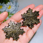 2.0" Silver Obsidian Golden Obsidian Snowflake Carving Crystal Healing Bulk Wholesale