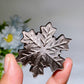 2.0" Silver Obsidian Golden Obsidian Snowflake Carving Crystal Healing Bulk Wholesale