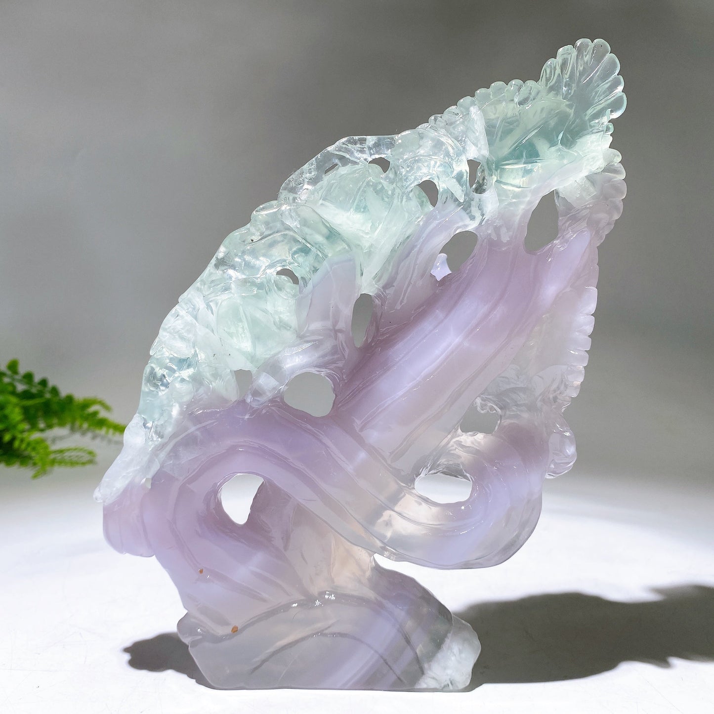 Hand Carved Fluorite Birds Gourd  Pumpkin Crystal Healing Bulk Wholesale