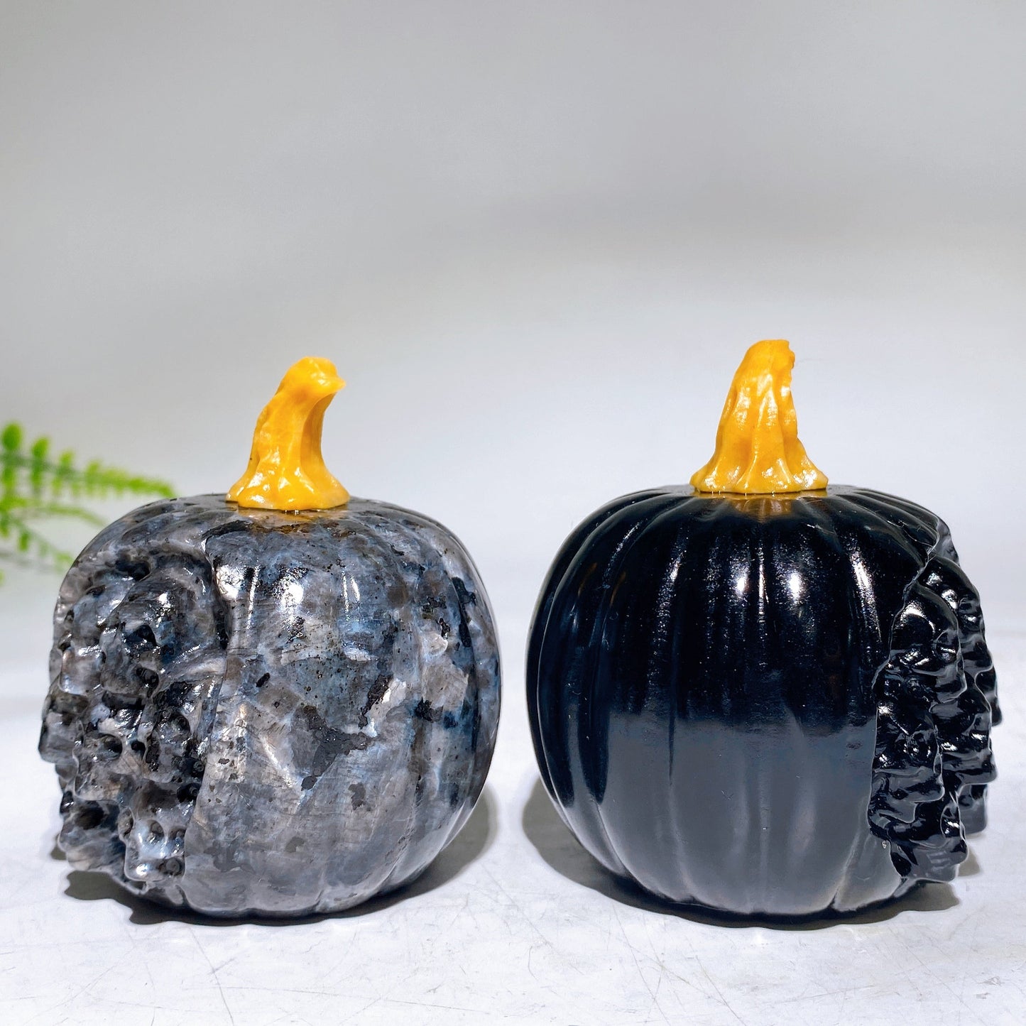 2.4" Crystal Pumpkin with Skulls Decor Carving Crystal Healing Bulk Wholesale