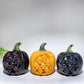 2.4" Crystal Pumpkin with Skulls Decor Carving Crystal Healing Bulk Wholesale