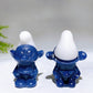 2.6" Blue Aventurtine White Jade Smurf Carving Crystal Healing Bulk Wholesale