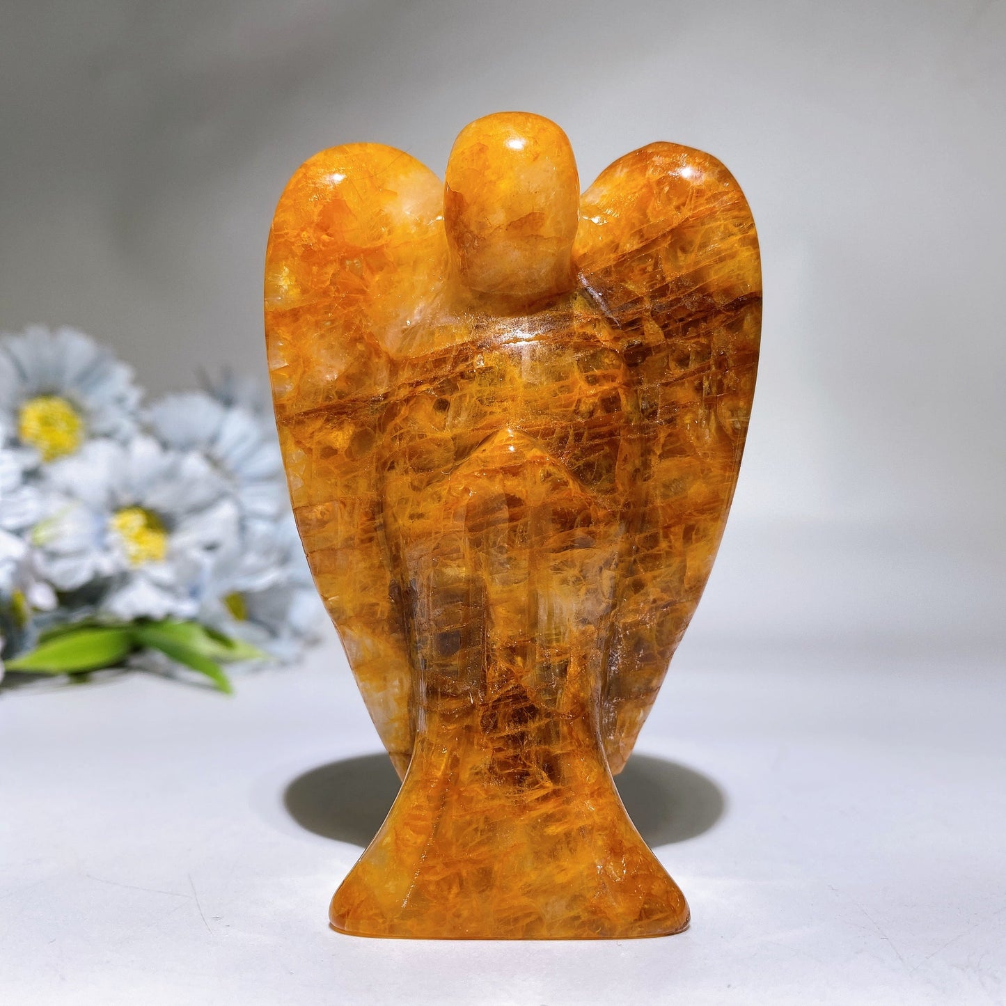 3.8" Golden Healer Angel Carving Crystal Healing Bulk Wholesale