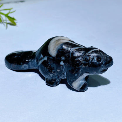 3.0" Natural Crystal Beaver Carving Crystal Healing Bulk Wholesale