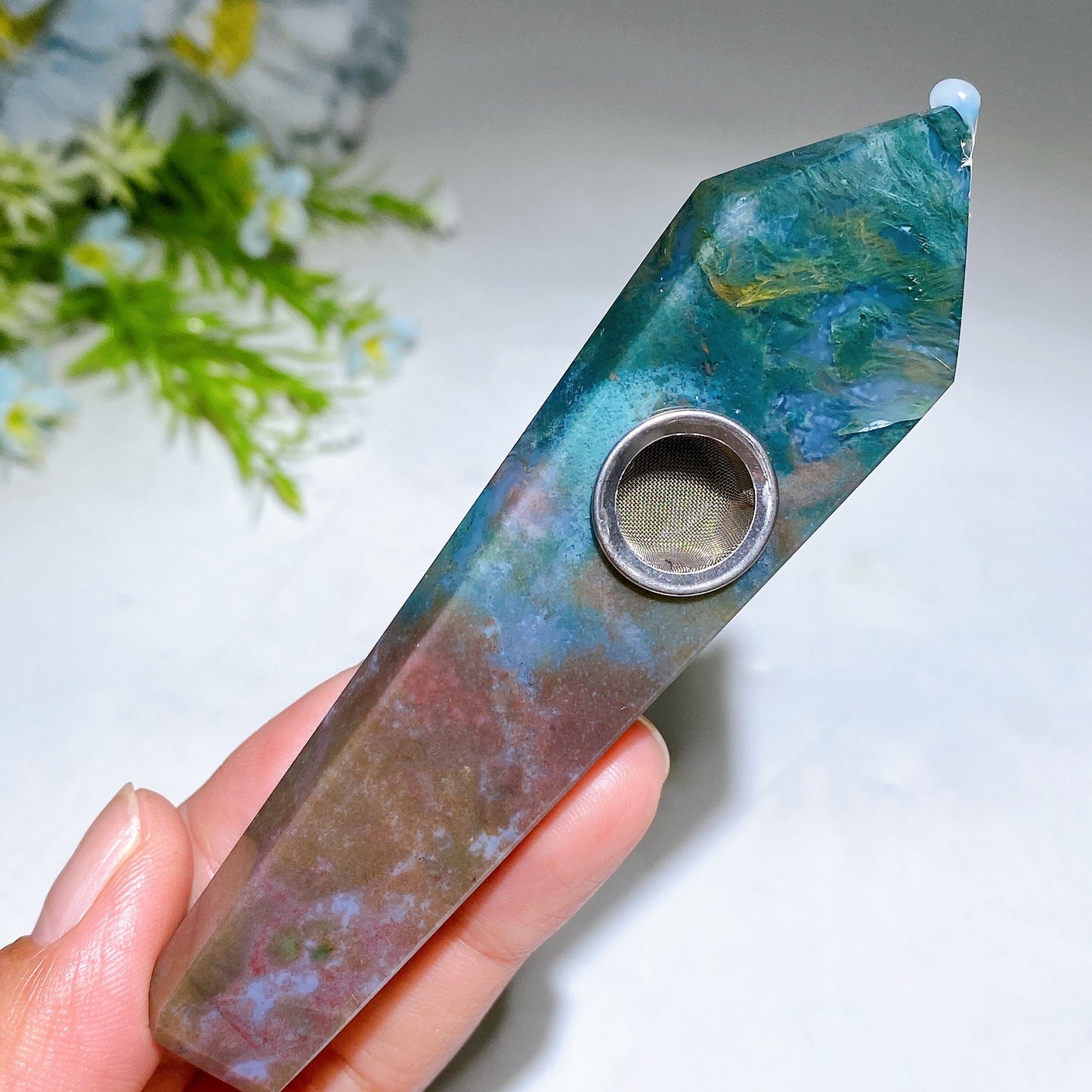 3.9"-4.2" Crystal Smoking Pipe Carving Crystal Healing Bulk Wholesale