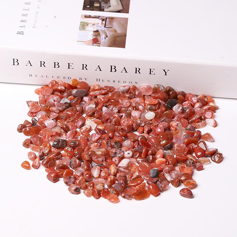 0.1kg Different Size Natural Carnelian Chips Crystal Chips for Decoration Wholesale Crystals USA