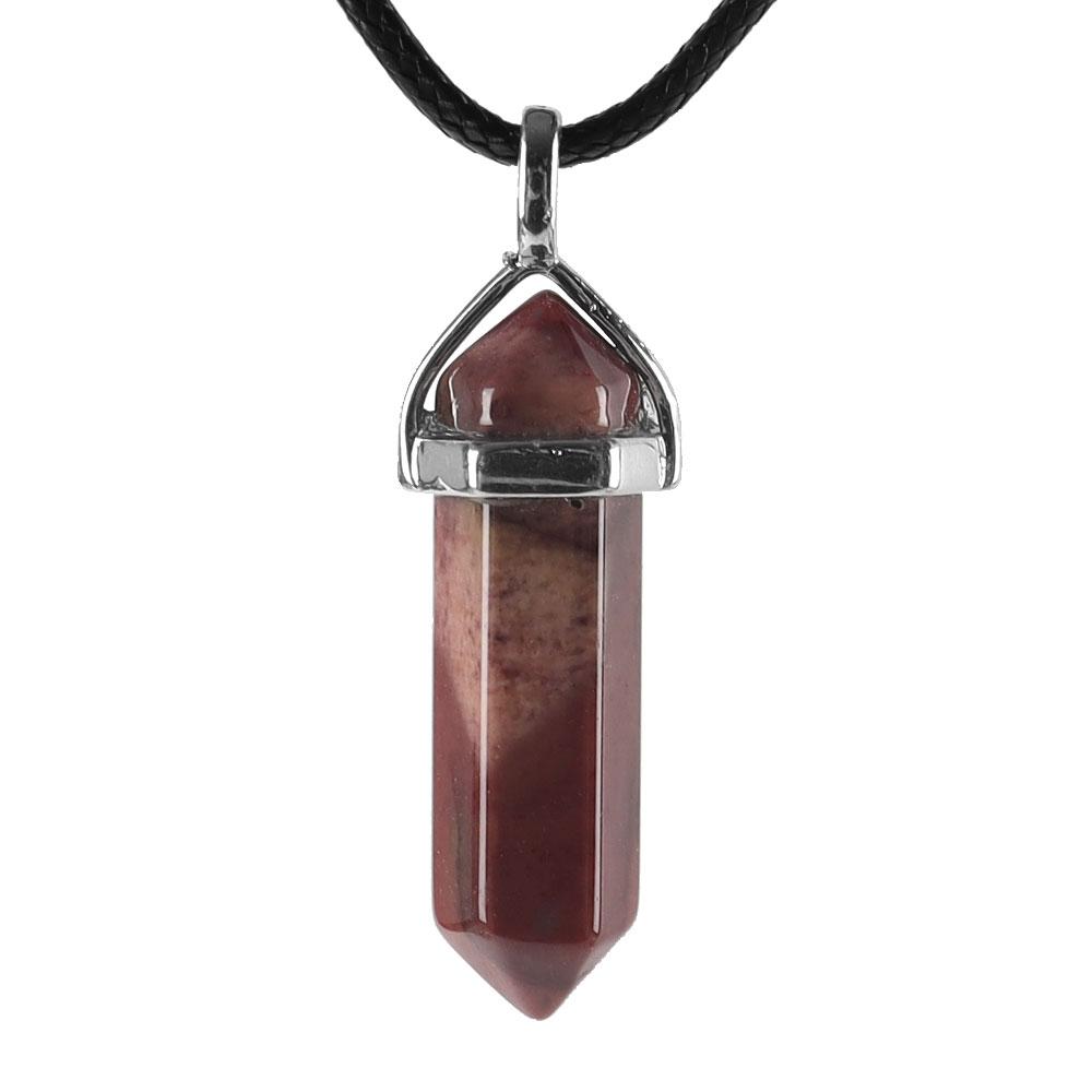 Natural Semi-Precious Gemstone Crystal Healing Hexagonal Point Chakra Pendant Wholesale Crystals USA