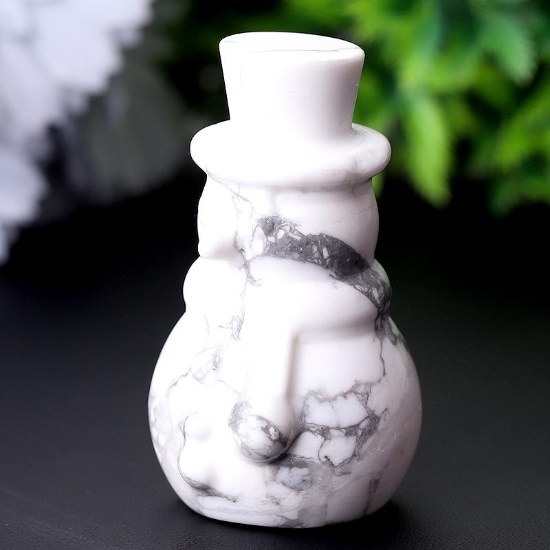 2.35" Howlite Snowman Crystal Carvings Wholesale Crystals USA