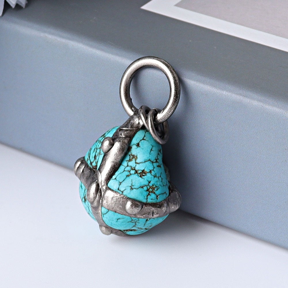 1.8" Turquoise Pendant for DIY Wholesale Crystals USA