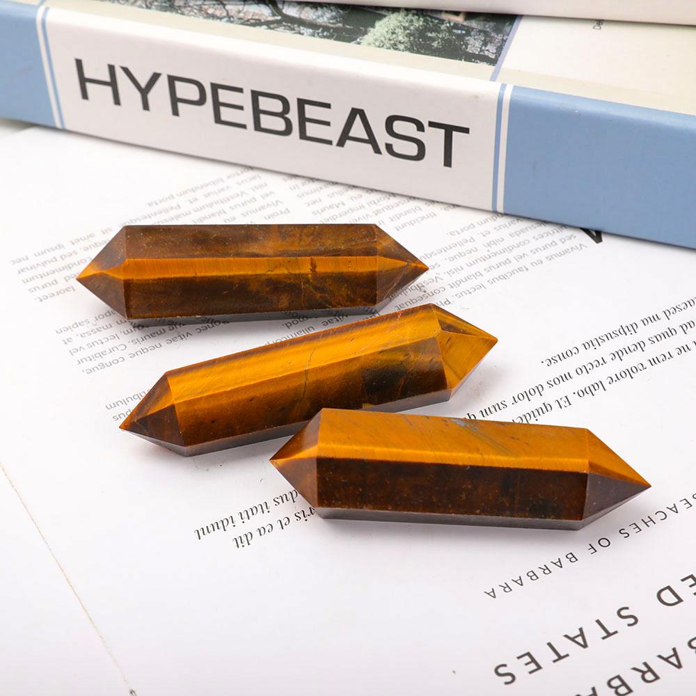 Tiger Eye Double Terminated Points Wholesale Crystals USA