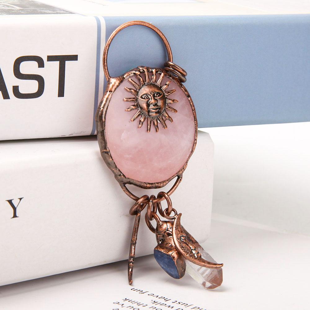 Rose Quartz Clear Quartz Kyanite Pendant Wholesale Crystals USA