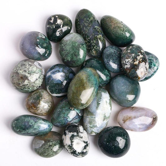 0.1kg Moss Agate Crystal Tumbles Wholesale Crystals USA