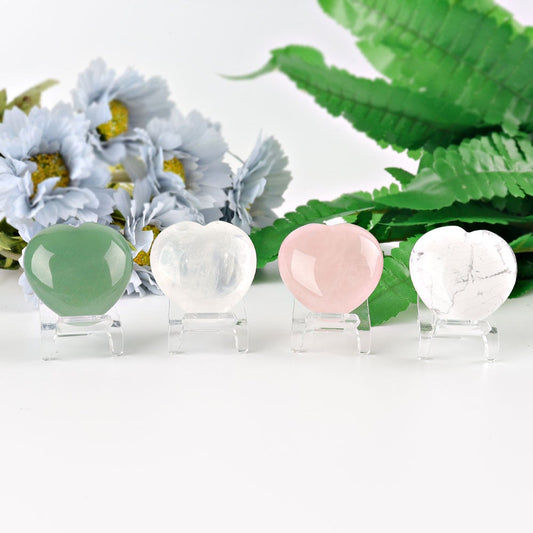 1.5" Heart Crystal Carvings Wholesale Crystals USA