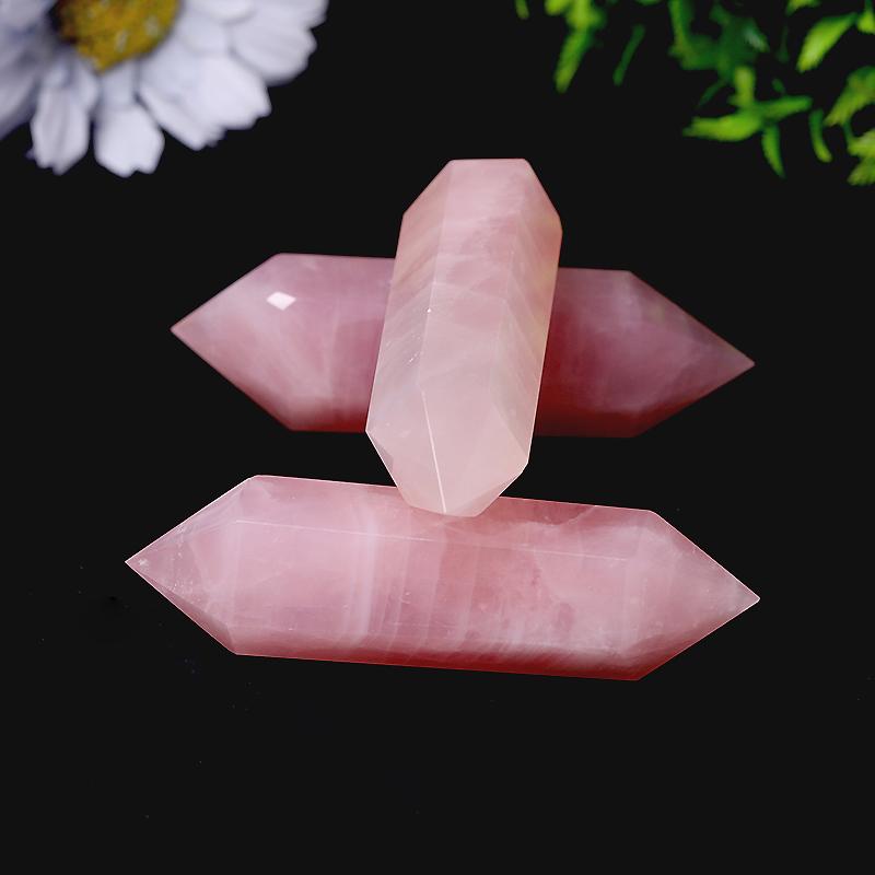 Natural Rose Quartz Double Terminated Points Wholesale Crystals USA