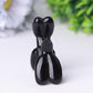 2.5" Black Obsidian Balloon Dog Crystal Carvings Wholesale Crystals USA