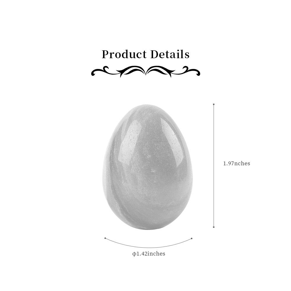 2" Sky Blue Stone Carving Egg Shape Crystal Palm Stone Wholesale Crystals USA