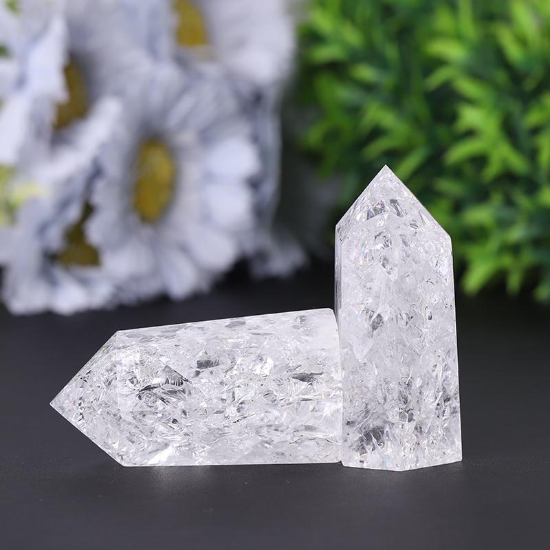 Crack Clear Quartz Point Healing Tower Wholesale Crystals USA