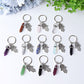 2.5“ Double Terminated Point with Devil's Eye Hand Key Chain for DIY Wholesale Crystals USA