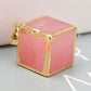 Rose Quartz Cube Pendant Wholesale Crystals USA