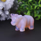 3" Pink Opalite Cow Hand Carving Healing Crystal Carving Wholesale Crystals USA