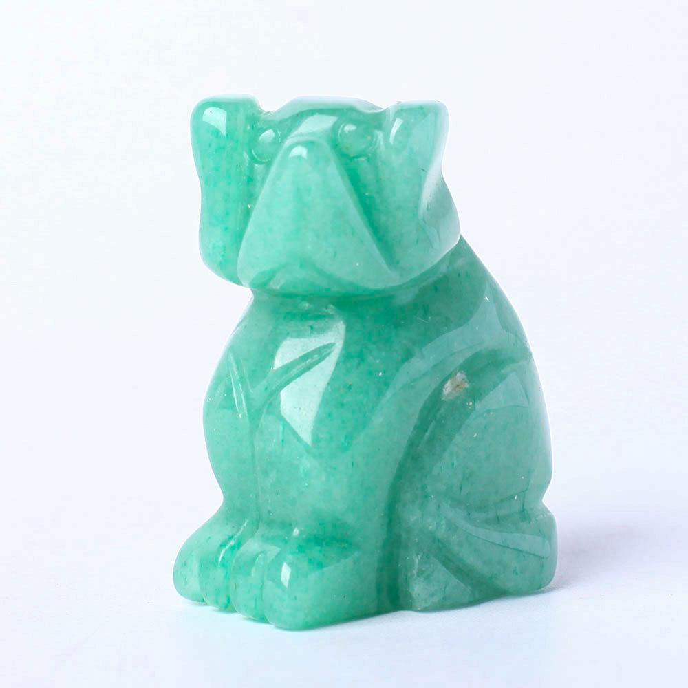 Hand Carved Polished Dog Figurine Crystal Carvings Wholesale Crystals USA