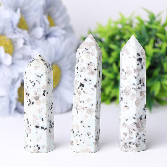 Natural Kiwi Jasper Point Crystal Tower Wholesale Crystals USA