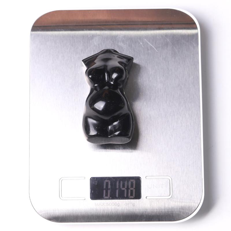 3" Black Obsidian Pregnant Woman Body Crystal Carvings Wholesale Crystals USA