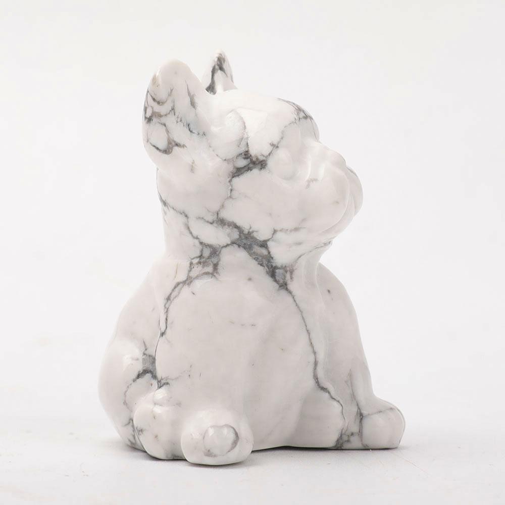 Howlite Dog Carvings