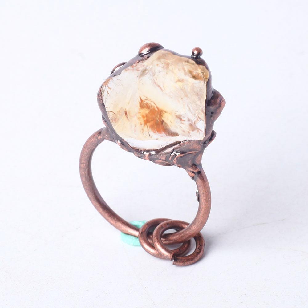 Wire Wrapped Raw Rough Irregular Shape Citrine Stone Crystal Pendant Wholesale Crystals USA