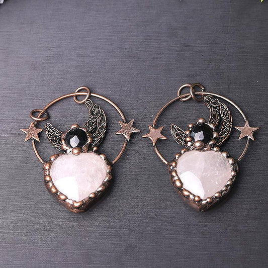 Rose Quartz Pendant for Jewelry DIY Wholesale Crystals USA