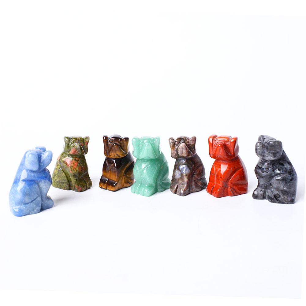 Hand Carved Polished Dog Figurine Crystal Carvings Wholesale Crystals USA