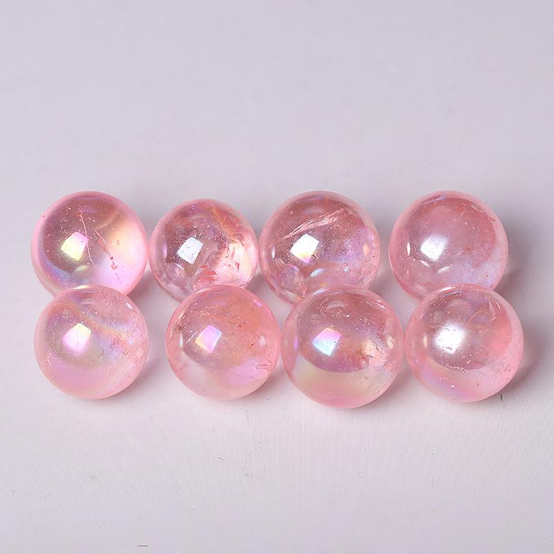 0.25kg Aura Rose Quartz Sphere Wholesale Crystals USA