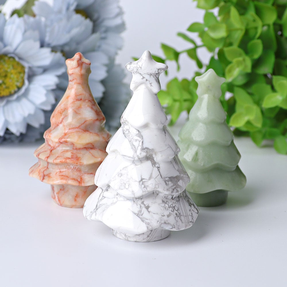 2"-2.5" Christmas Tree Crystal Carvings Wholesale Crystals USA