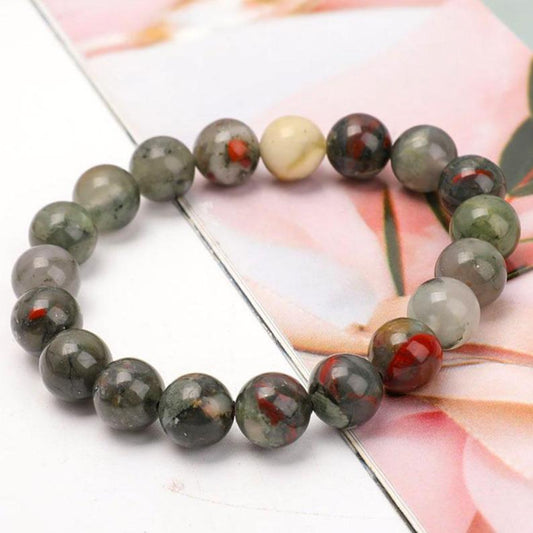 10mm Blood Stone Bracelet Wholesale Crystals USA