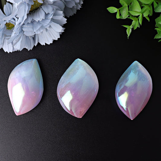 2.6" Selenite Aura Angel Crystal Palm Stone Wholesale Crystals USA