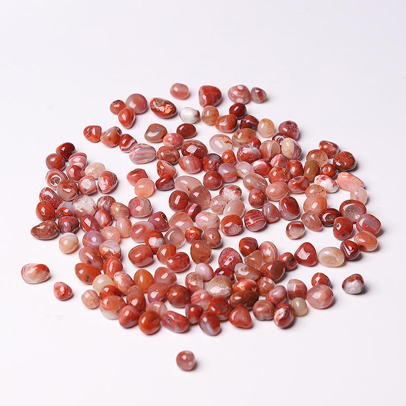 0.1kg 5-10mm High Quanlity Round Shape Carnelian Chips Wholesale Crystals USA