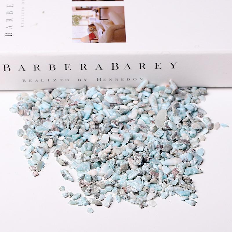 0.1kg 5-7mm Natural Larimar Chips Crystal Chips for Decoration Wholesale Crystals USA