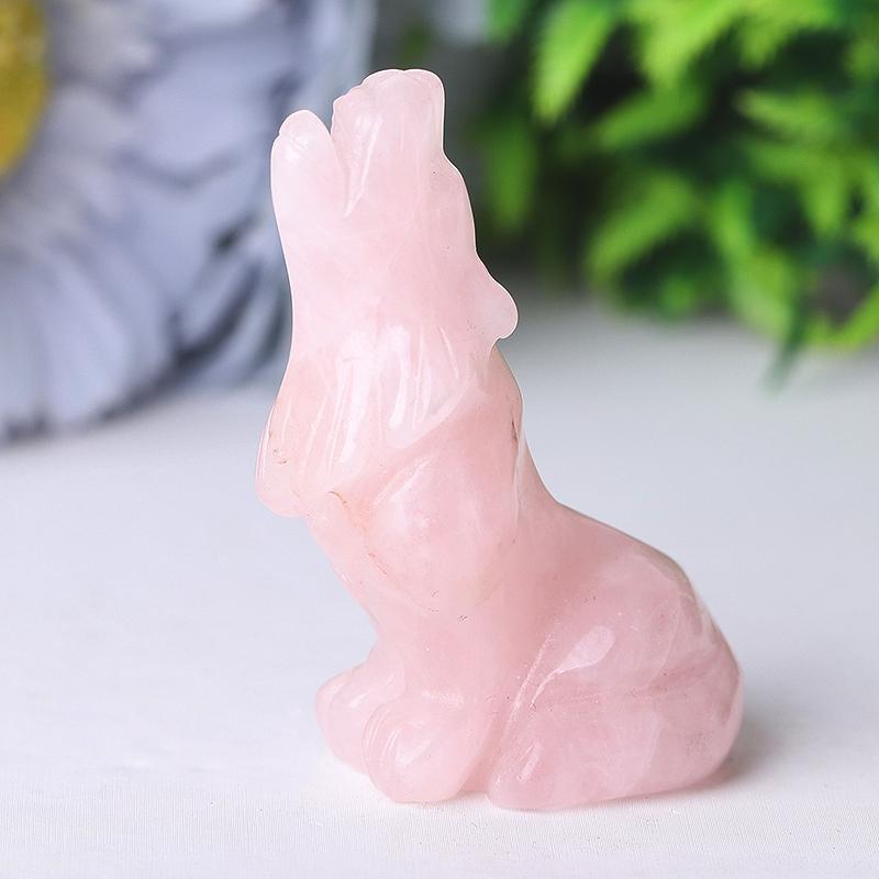 2.5" Wolf Crystal Carvings Wholesale Crystals USA