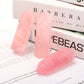 Set of 3 Rose Quartz Points Wholesale Crystals USA