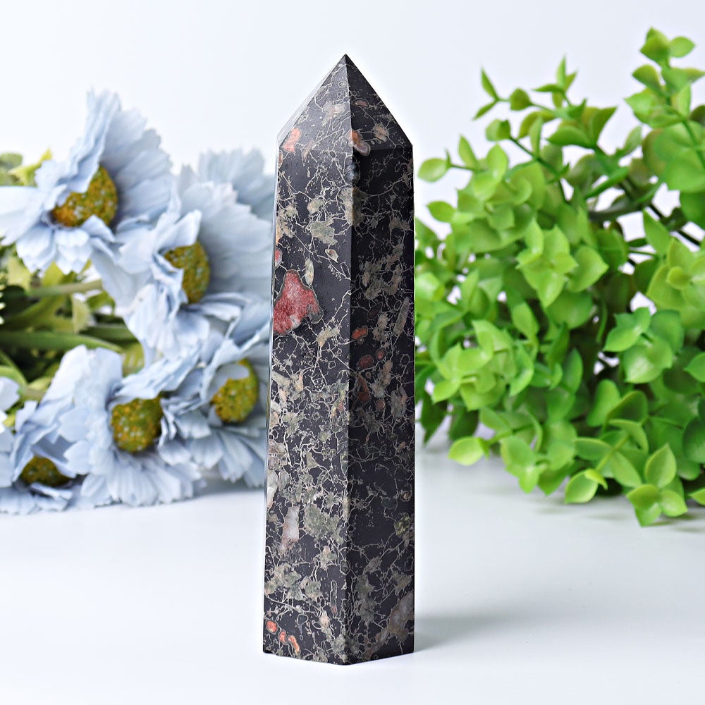 6" Plum Blossom Jade Crystal Tower Wholesale Crystals USA