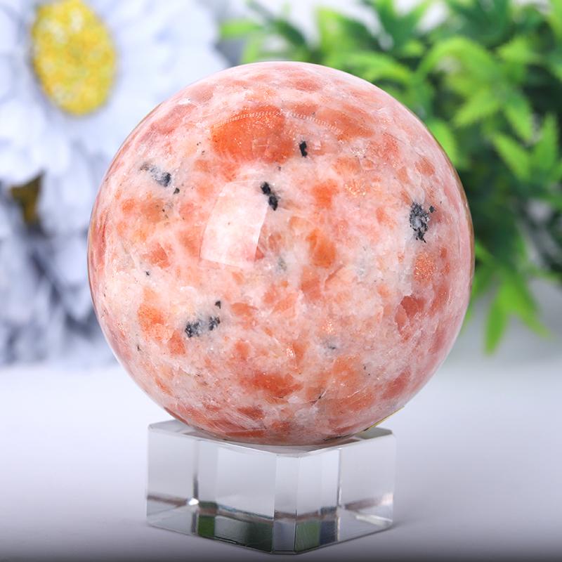 2.5"-4.5" Gold Strawberry Quartz Sphere Wholesale Crystals USA