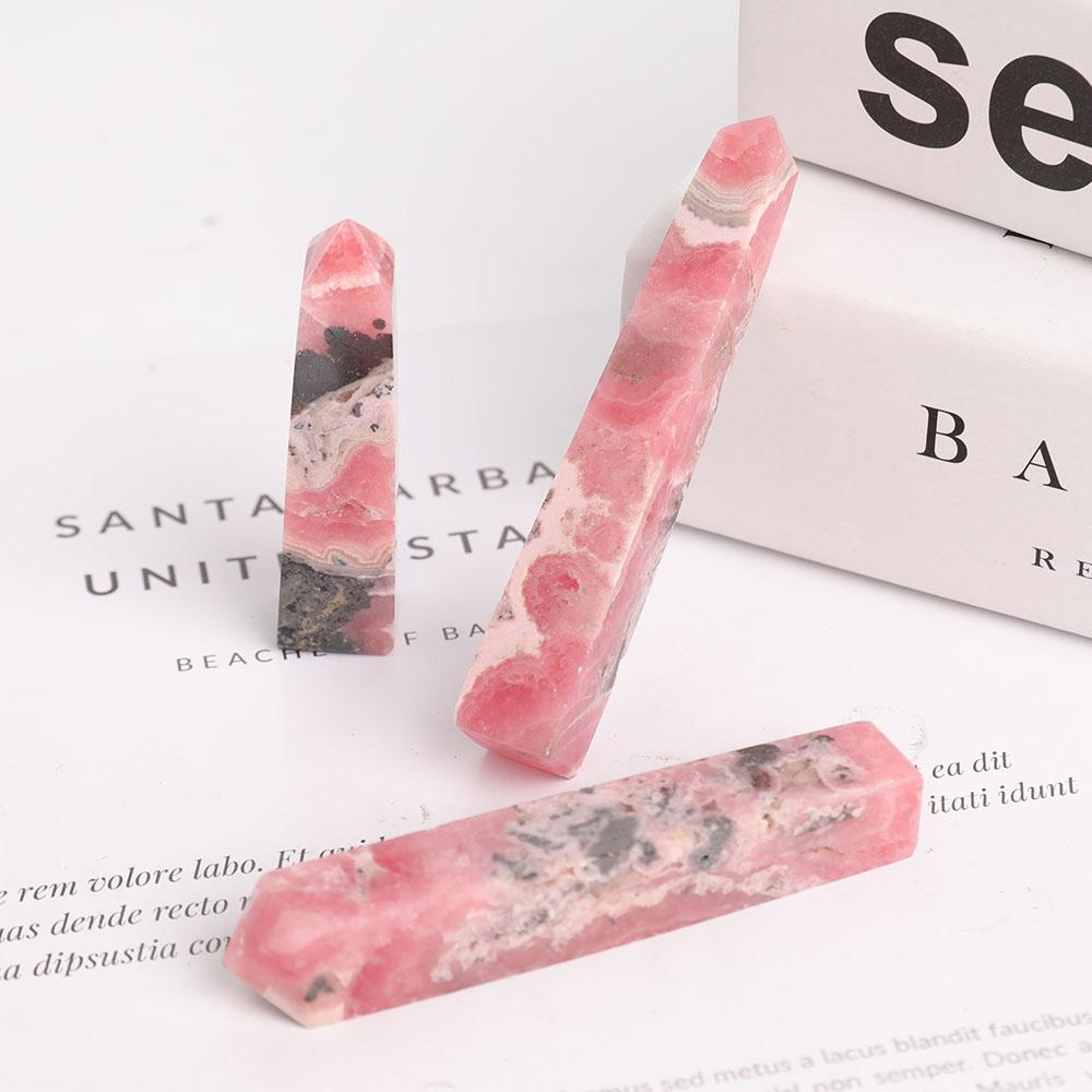 Set of 3 Rhodochrosite Points Wholesale Crystals USA