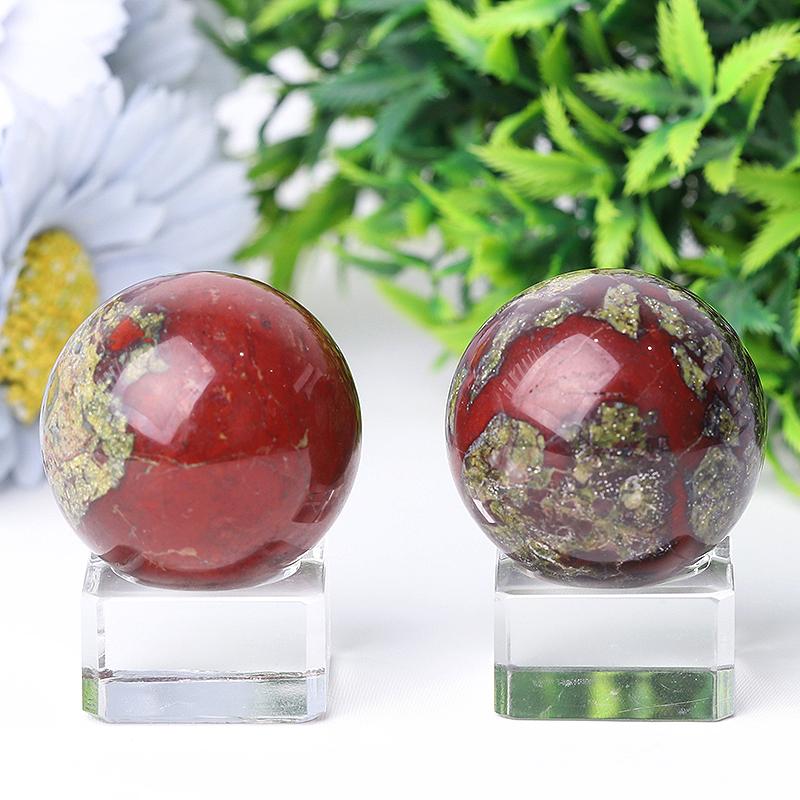 1.5" Dragon Blood Stone Crystal Sphere Wholesale Crystals USA