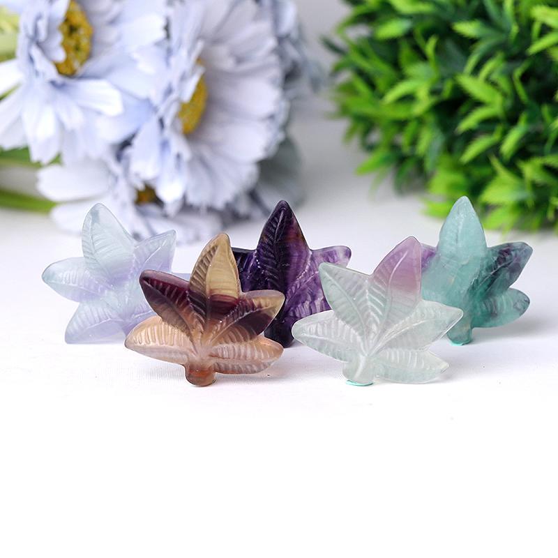 Fluorite Leaf Crystal Carvings Wholesale Crystals USA