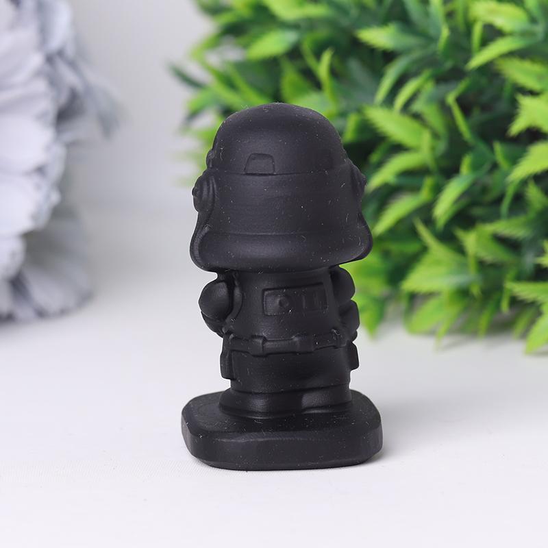 2.5" Black Obsidian Darth Vader Crystal Carvings Wholesale Crystals USA