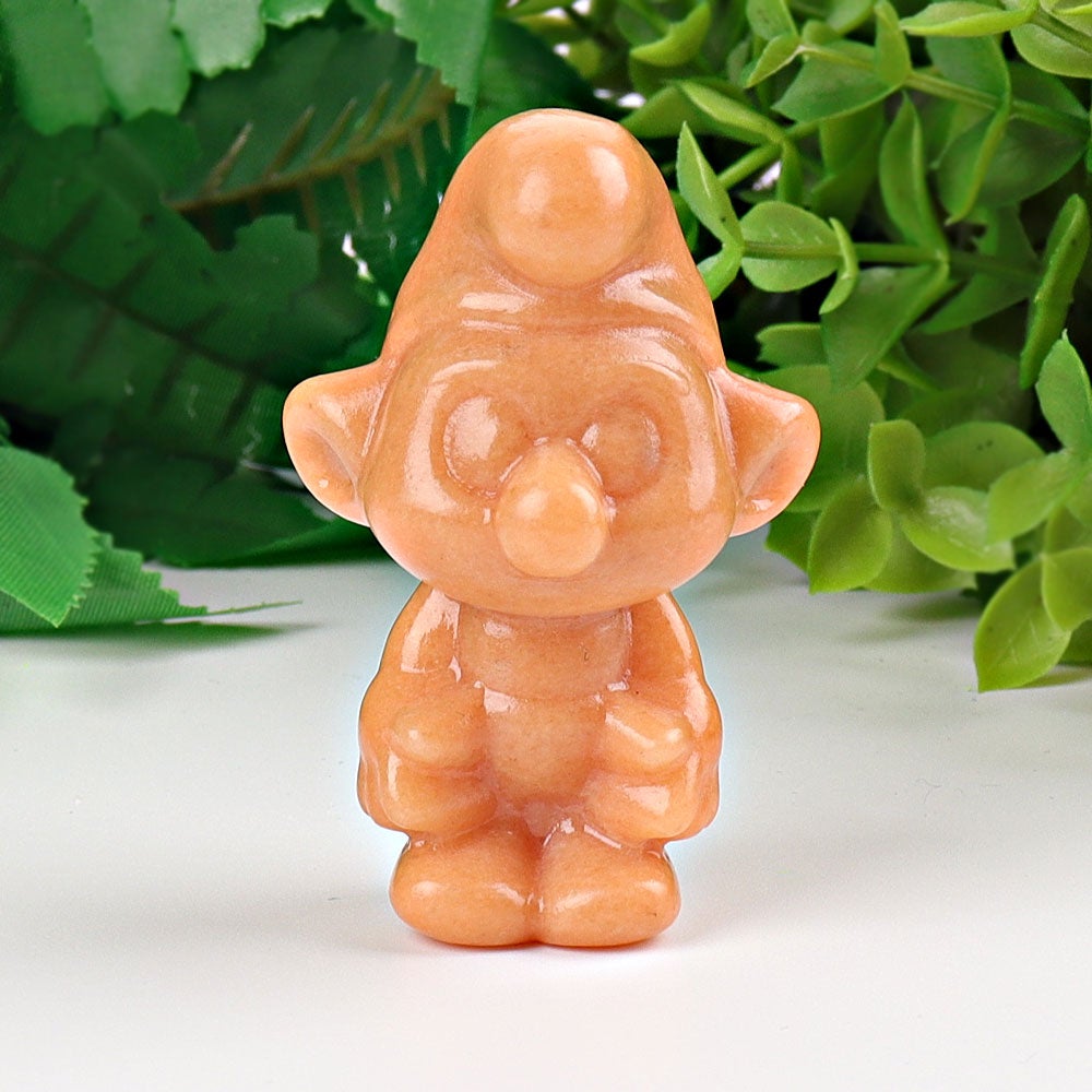 2.3" Yellow Jade Smurfs Crystal Carvings Wholesale Crystals USA