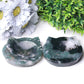 3.5" Moss Agate Cat Head Bowl Crystal Carvings Wholesale Crystals USA