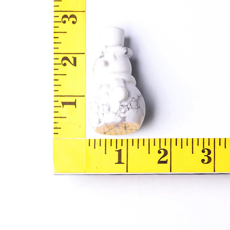 2.35" Howlite Snowman Crystal Carvings Wholesale Crystals USA