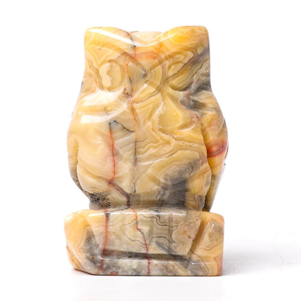 2.0" Crazy Agate Owl Figurine Crystal Carvings Wholesale Crystals USA